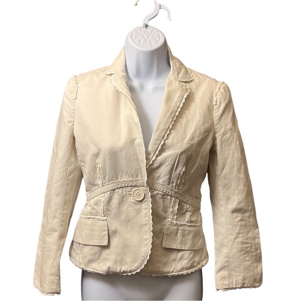 Marc Jacobs Beige Single Button Jacket Size 2